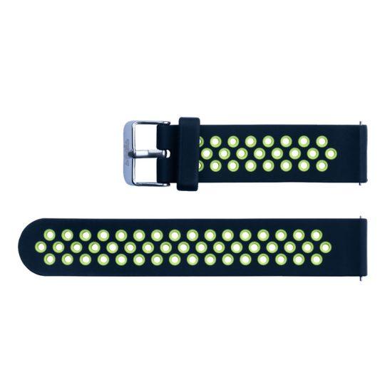 Dawood Watch Band (Black Silicon with Yellow Holes)